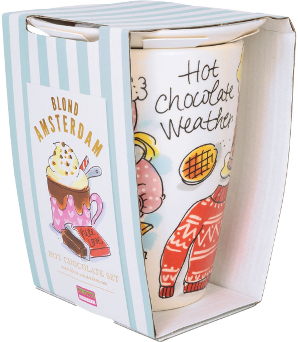 Blond Amsterdam, spéciaux, : coffret chocolat xl tasse petit four bleu