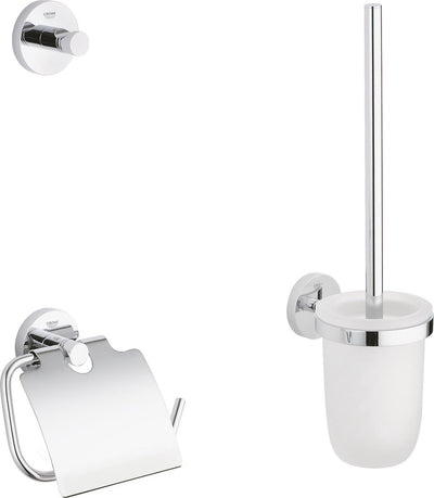 Ensemble d'accessoires Grohe Essentials - porte-rouleau de papier toilette - ensemble de brosse de toilette - crochet