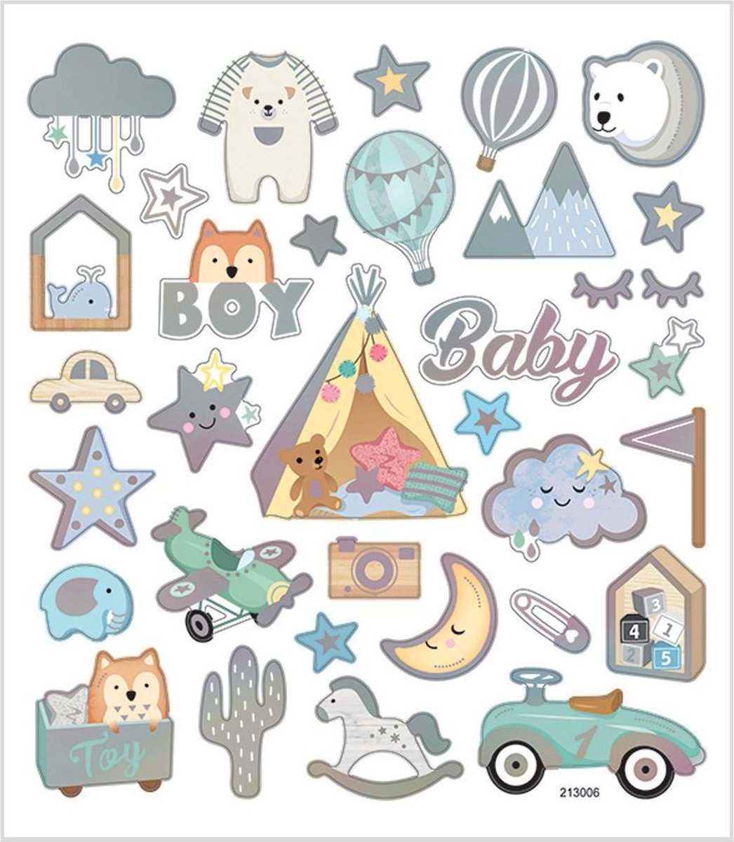 Crétiv Company Stickers Baby Boy, 1 feuille