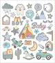 Crétiv Company Stickers Baby Boy, 1 feuille
