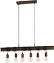 Suspension Eglo townshend 4 - e27 - 100,5 cm - marron antique