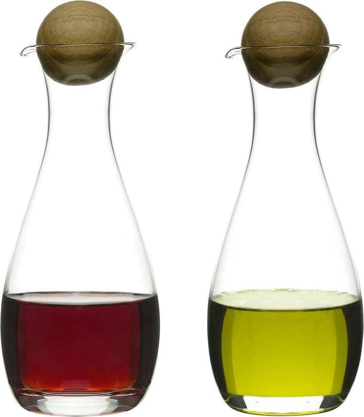 Service à huile et vinaigre Sagaform - chêne ovale -