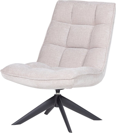 Fauteuil pivotant Woood Jouke - structure chenille - naturel - 97x70x85