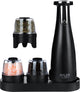 Adler - set de moulins à épices en acier inoxydable - 150 ml - rechargeable par USB - noir