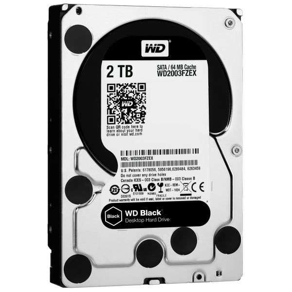 Western Digital Western Digital WD2003FZEX Black Performance Performance Desktop HDD, 2TB, 3,5, SATA3, 64 Mo, 7200 tr / min, 164 Mo