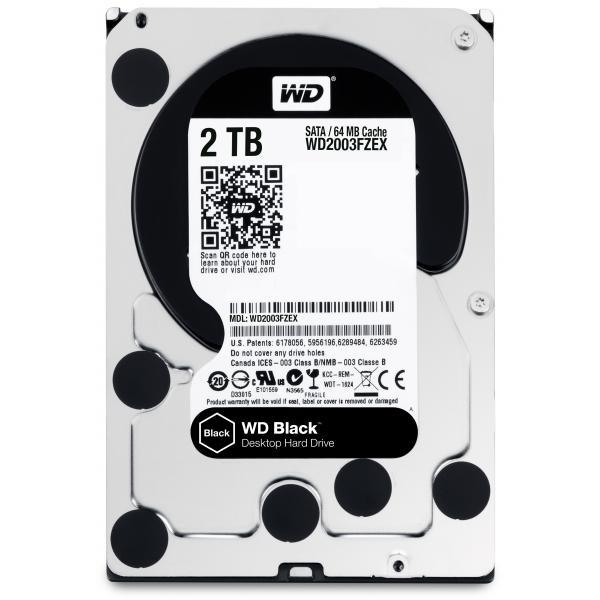Western Digital Western Digital WD2003FZEX Black Performance Performance Desktop HDD, 2TB, 3,5, SATA3, 64 Mo, 7200 tr / min, 164 Mo