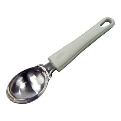 Cuillère à glace Aro houseware en acier inoxydable avec manche en plastique blanc