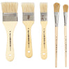Pinceaux à vernis Creativ company, taille 10+16+25+35+50, l : 18,5-21,5 cm, l : 13-50 mm, plats, 10 pièces 1 boîte