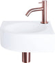 Differnz Ensemble fontaine Cleo - céramique - robinet courbé cuivre rouge - 30 x 30 x 10 cm