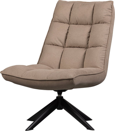 Fauteuil pivotant Woood Jouke - polyester - sable - 97x70x85