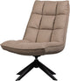 Fauteuil pivotant Woood Jouke - polyester - sable - 97x70x85