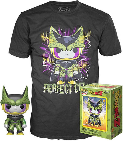 Ensemble de t-shirts à figurines à collectionner Funko Dragon Ball Z -s- pop ! tee box perfect cell noir