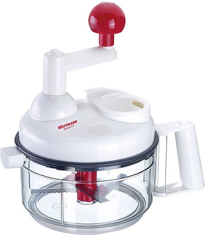 Robot culinaire manuel 9 en 1 Westmark, incl. 11 accessoires, acier inoxydable plastique, multicolore, blanc transparent rouge, 97142260