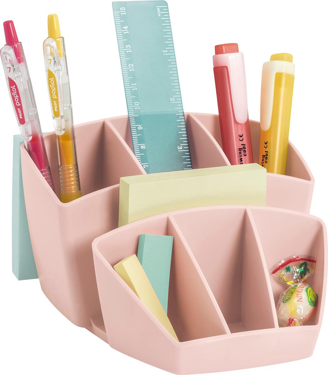 Boîte à stylos cèpe rose 93 mm x 143 mm x 158 mm plastique