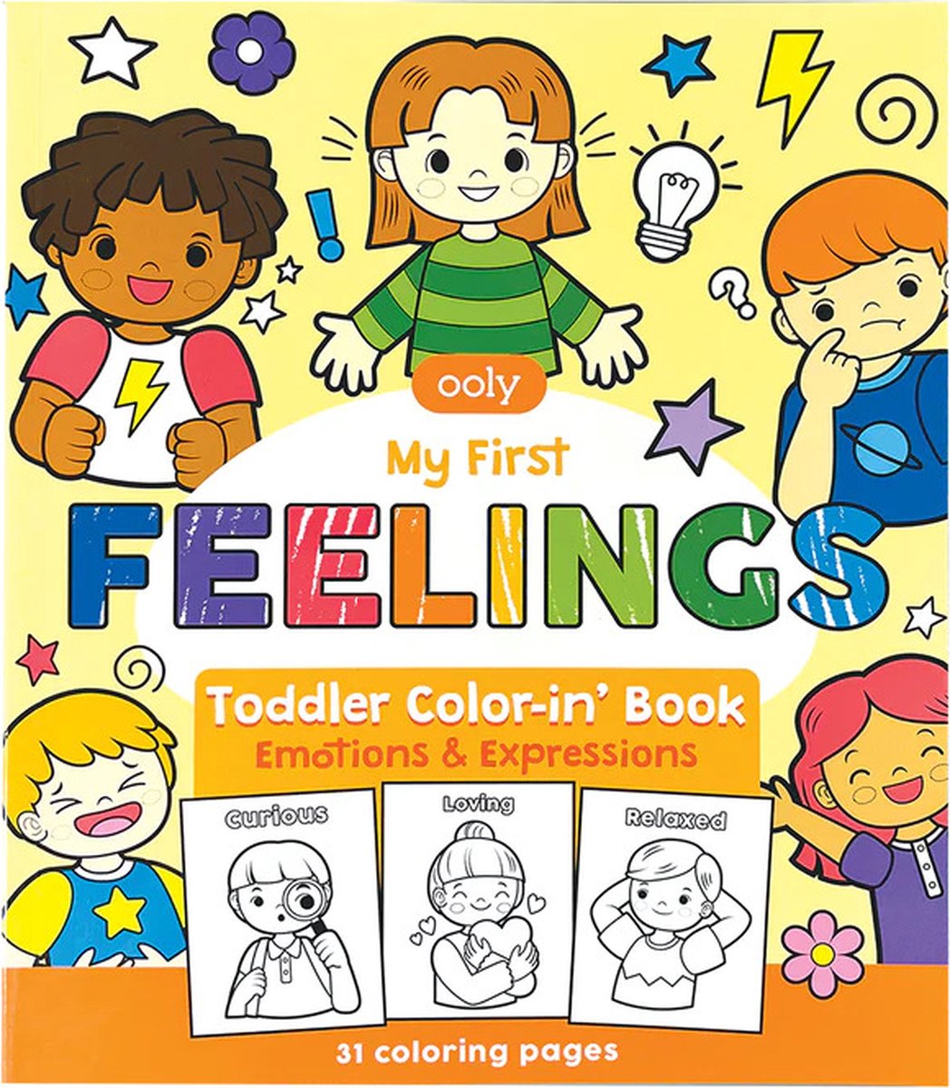 Ooly - livre de coloriage pour tout-petits - mes premiers sentiments