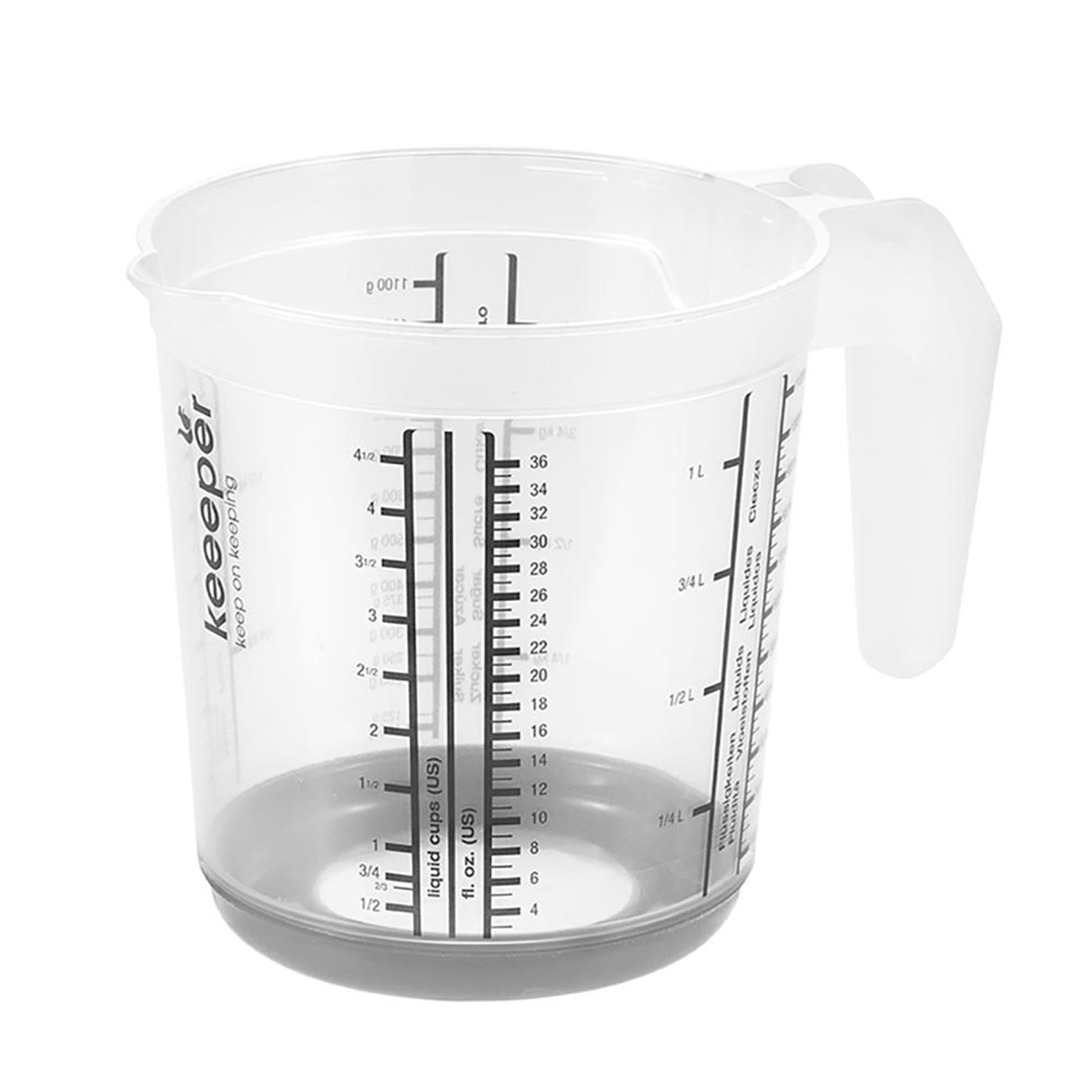 Keeper verre doseur antidérapant 1l gris