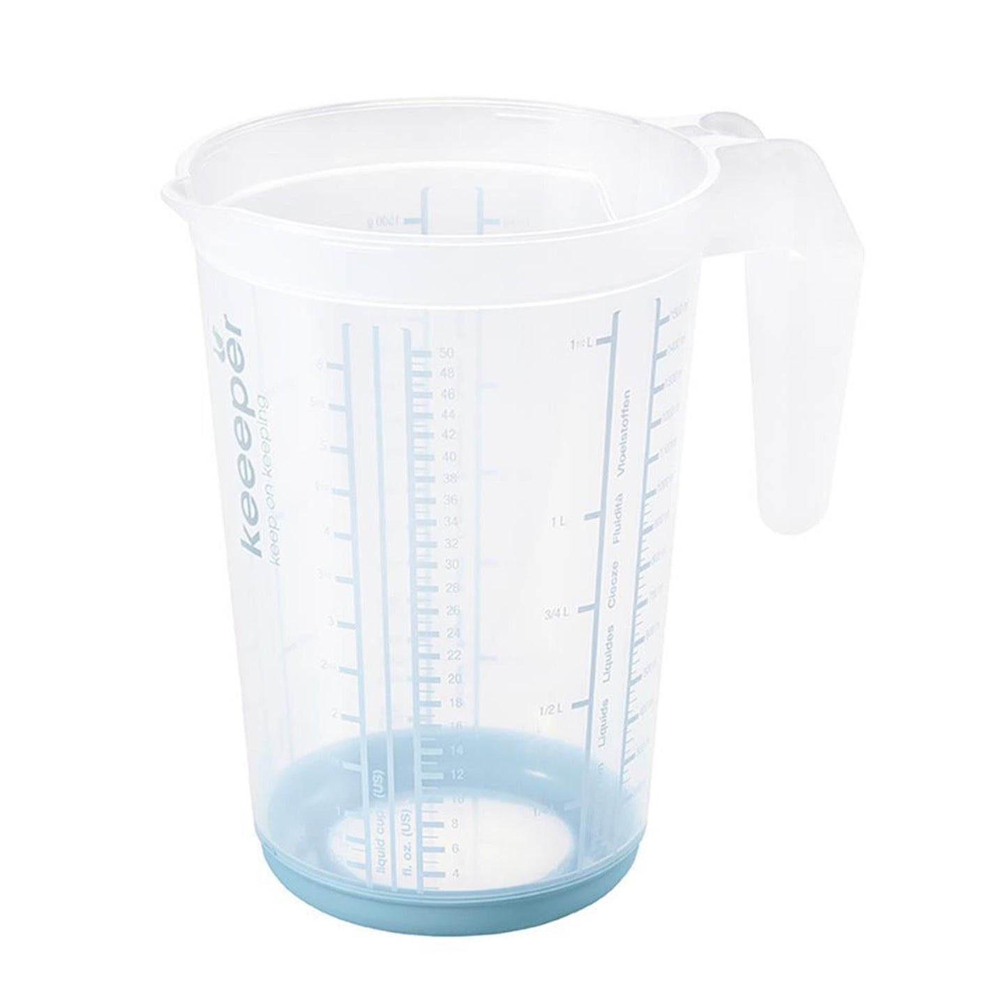 Keeper verre doseur antidérapant 1,5l bleu