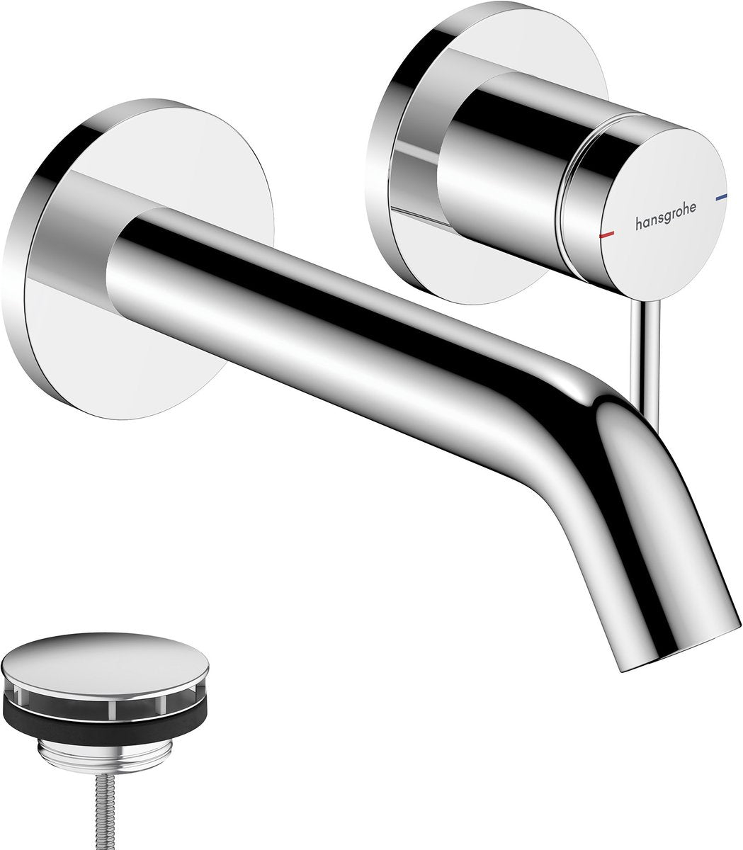 Hansgrohe tecturis s - robinet de lavabo à encastrer - pour montage mural - commande à levier unique - bec de 16,5 cm - chrome