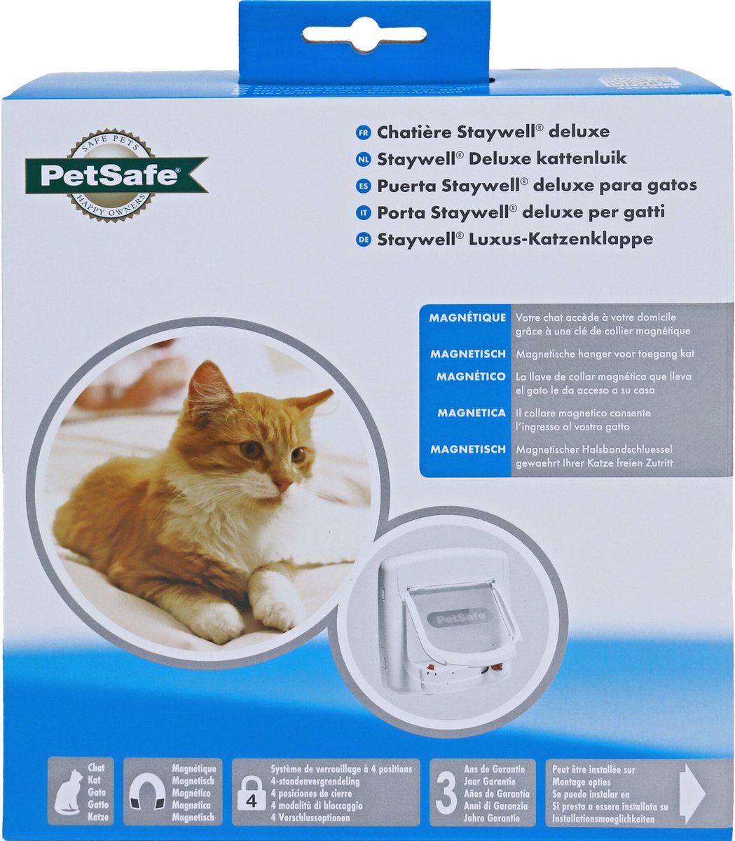 PETSAFE Cat rabat jusqu'à 7 kg fente magnétique blanc