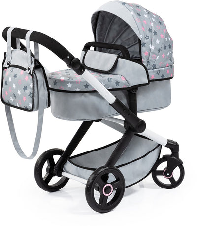 Bayer design - combinaison landau pour poupée xeo, sac, gris, rose, étoiles