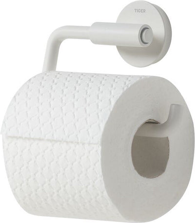 Tiger urban - porte-rouleau de papier toilette sans abattant - porte-rouleau de papier toilette - sans perçage - perçage ou collage - blanc