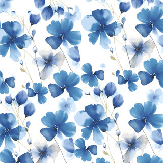 Serviettes Duni everbloom bleu 20 pièces 33 x 33 cm | 12 pièces