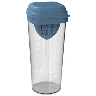 Rotho shaker avec presse 1 l loft horizon bleu
