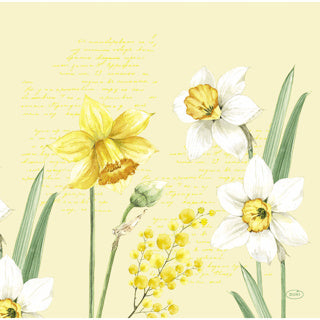 Serviettes Duni jonquille printanière 12 pièces 40 x 40 cm | 12 pièces