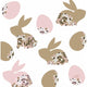 Napkins de Pâques fleurissant les lapins 33x33 cm