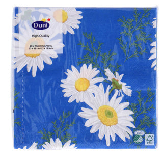 Napkins Daisy Blue 33x33 cm