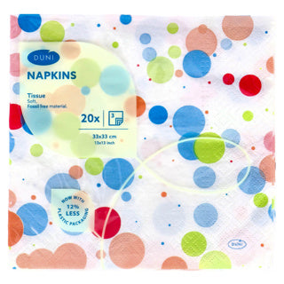 Duni Napkins Festive Bubbles Multi 33x33 cm