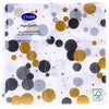 Napkins Festive Bubbles Black 24x24 cm