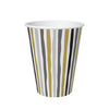 Tasses rayures or noir 24 cl 10 pièces