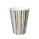 Tasses rayures or noir 24 cl 10 pièces