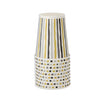 Tasses rayures or noir 24 cl 10 pièces