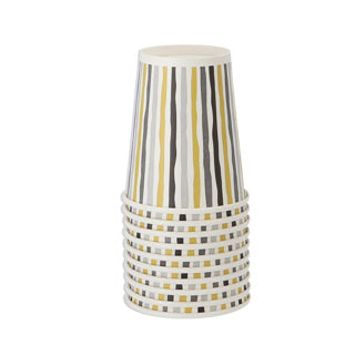 Tasses rayures or noir 24 cl 10 pièces