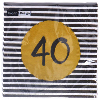 Serviettes 40e anniversaire 33x33 cm