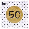 Serviettes 50e anniversaire 33x33 cm