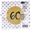 Serviettes 60e anniversaire 33x33 cm