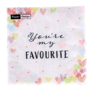 Cœurs de serviettes Duni est favorable 33x33 cm