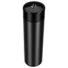 Thermosfless en acier inoxydable noir 450 ml avec thermomètre et filtre à thé