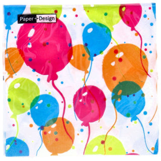 Serviettes de ballons à éclaboussures 33x33 cm