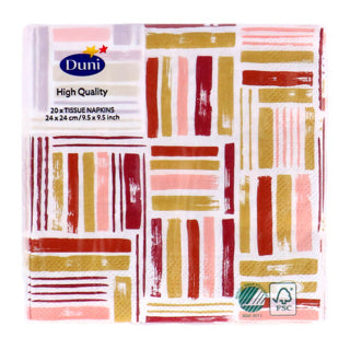 Duni serviettes dorées impulsives 24x24 cm
