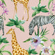 Serviettes zèbres girafes 33x33 cm