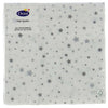 Serviettes Duni poussière d'étoile argentée 33 x 33 cm | 12 pièces