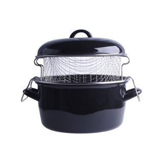 Frying Pan 24 cm Email avec déploiement