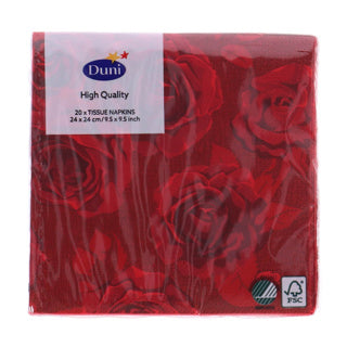 Duni Napkins Rich Roses 24x24 cm