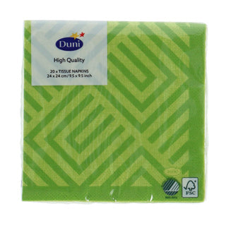 Duni serviettes Mosaic Kiwi 24x24 cm