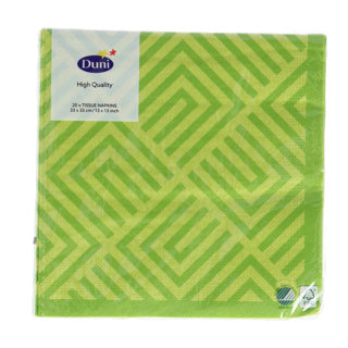 Duni serviettes Mosaic Kiwi 33x33 cm