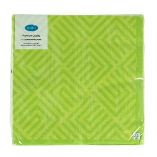 Duni serviettes Mosaic Kiwi 40x40 cm